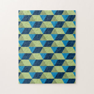 Cube or hexagon jigsaw puzzle