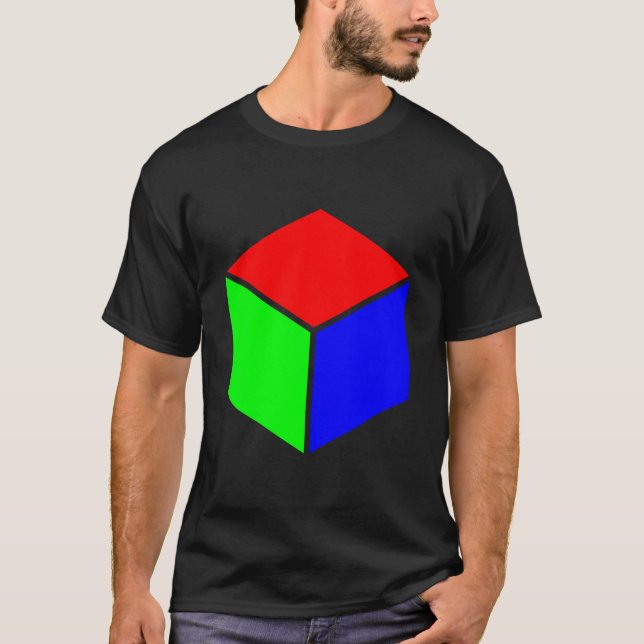 Cube - Red, Green and Blue T-Shirt (Front)
