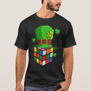Cube Speed Cubing Math Puzzle St Patrick Day Kids T-Shirt