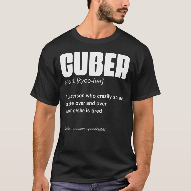Cuber Definition Speed Cubing for Cube Math T-Shirt (Front)