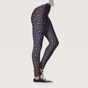 Cubes, Cubical And Cubics Pointed Chinese Pattern Leggings