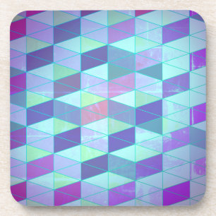 Cubes Into Triangles Geometric Pattern Coaster
