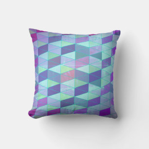 Cubes Into Triangles Geometric Pattern Cushion