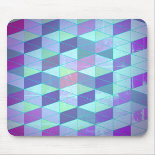 Cubes Into Triangles Geometric Pattern Mouse Mat