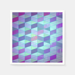 Cubes Into Triangles Geometric Pattern Napkin