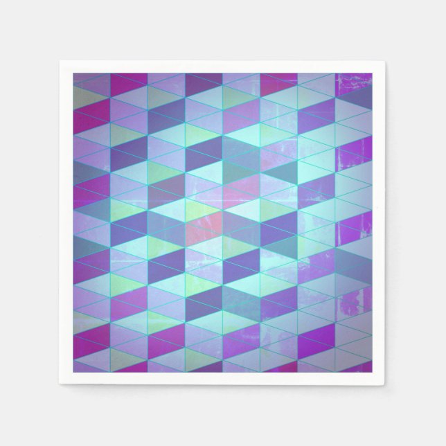 Cubes Into Triangles Geometric Pattern Napkin (Front)
