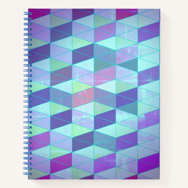 Cubes Into Triangles Geometric Pattern Notebook (Front)