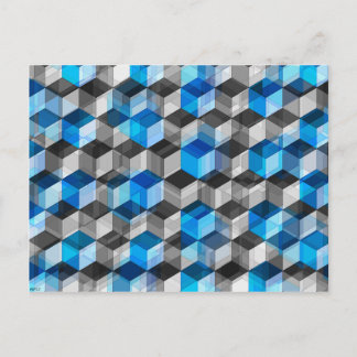 Cubes of Grey And Blue Postcard