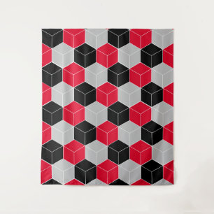 Cubic 3d pattern tapestry