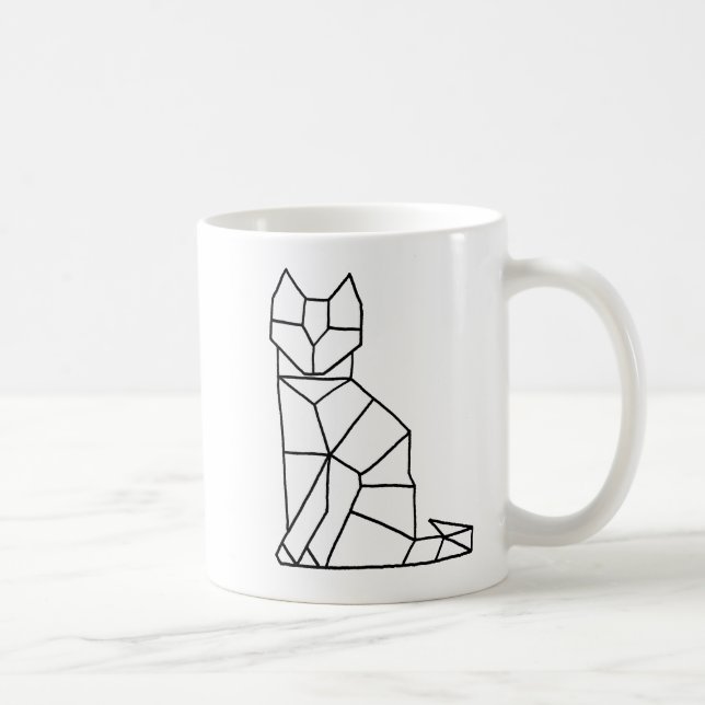 Cubic Cat Coffee Mug (Right)