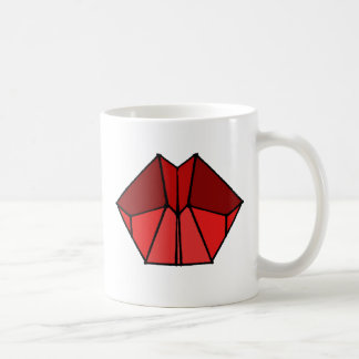Cubic Lips Red Shades Coffee Mug Cup