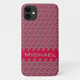 Cubic your name polymer red pattern ipod case