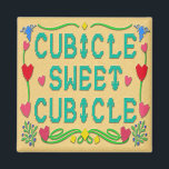 Cubicle Sweet Cubicle Magnet<br><div class="desc">Feel nice and cosy in your personal work space with a heartwarming message. This colourful magnet sticks to your locker,  desk or any other metal item in your cubicle. This office decoration welcomes you and your fellow coworkers to your home away from home.</div>