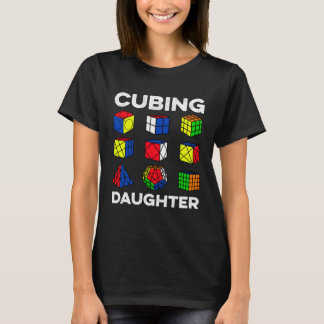 Cubing Daughter Speedcubing Speedsolving Cuber T-Shirt