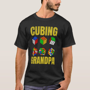 Cubing Grandpa Puzzle Speed Cubing Cube Lover T-Shirt