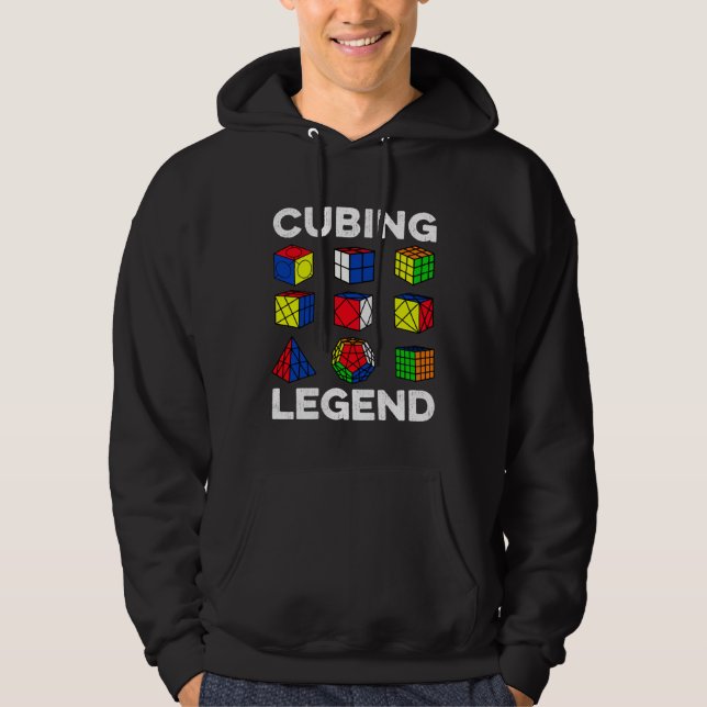 Cubing Legend Speedcubing Speedsolving Cuber Hoodie (Front)