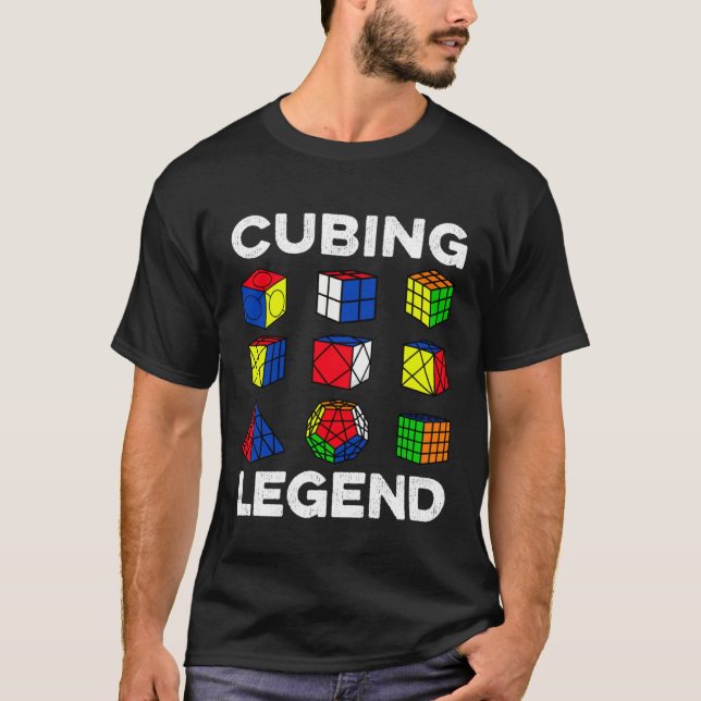 Cubing Legend Speedcubing Speedsolving Cuber T-Shirt (Front)