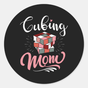 Cubing Mum For Moms Who Speedcube Or Support Speed Classic Round Sticker