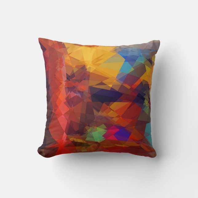 Cubism Abstract Art | Modern Geometric Pattern 2 Cushion (Front)