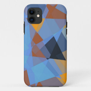Cubism Abstract Art   Retro Geometric Pattern 4 iPhone 11 Case
