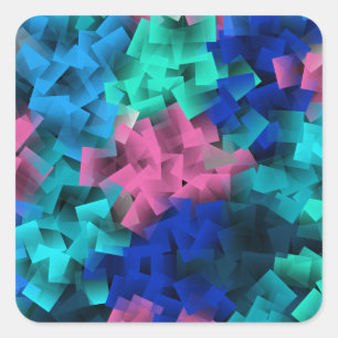 Cubism, art style and painting, square sticker