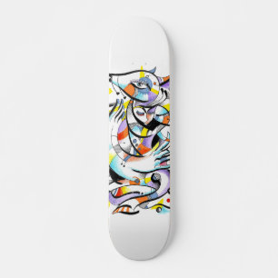 Cubism dog skateboard deck
