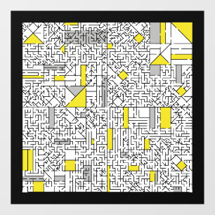 Cubism Maze Window Cling