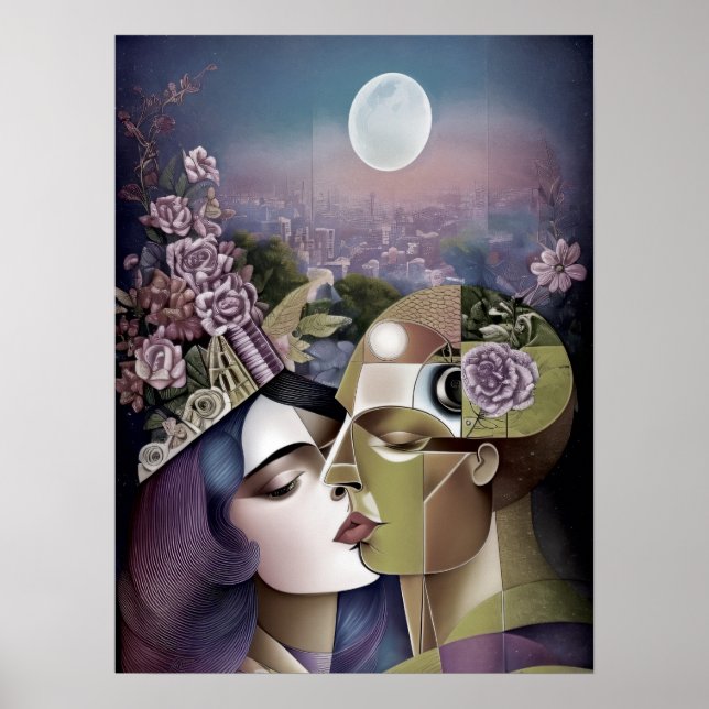 Cubism meet Cyberpunk Poster (Front)