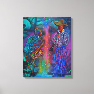 Cubism Musicians Jazz Canvas Print