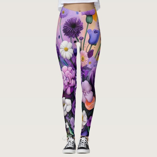 CUBISM, POP-ART, AND IMPRESSIONIST DESIGNS LEGGINGS (Front)