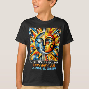 Cubism Total Solar Eclipse Conway Arkansas T-Shirt