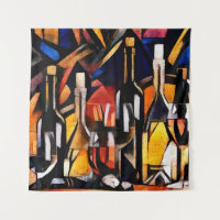 Cubism Wine Themes: Bottles & Grapes