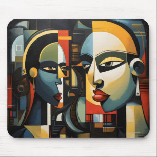 Cubism Women Mouse Mat