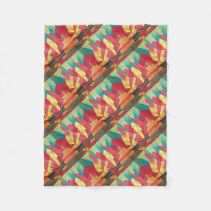 Cubist Abstract of Junk Sails and Ocean Skies Fleece Blanket
