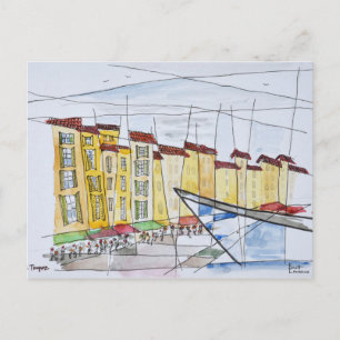 Cubist Abstract   Saint-Tropez, French Riviera Postcard