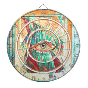 Cubist Art Deco Belly Dancer Dartboard