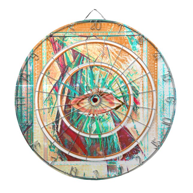 Cubist Art Deco Belly Dancer Dartboard (Front)