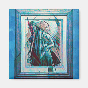 Cubist Art Deco Belly Dancer Magnet