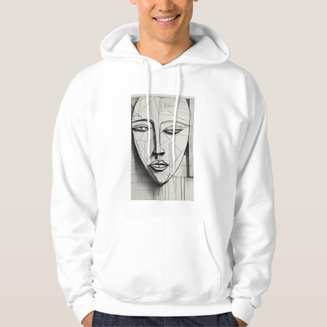 Cubist Art - Unique Abstract Design Hoodie (Front)