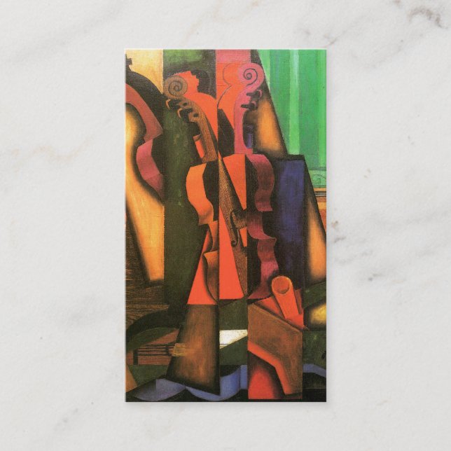 Cubist art Violin and Guitar painting by Juan Gris Business Card (Front)