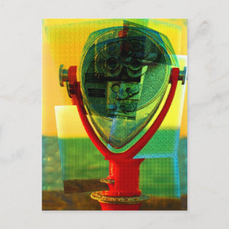 Cubist Binocular Postcard