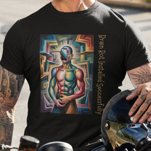 Cubist Brain Rot Abstract Rizz Humor T-Shirt
