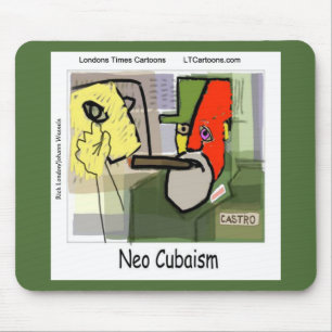 Cubist Castro NeoCubaism Funny Mouse Mat