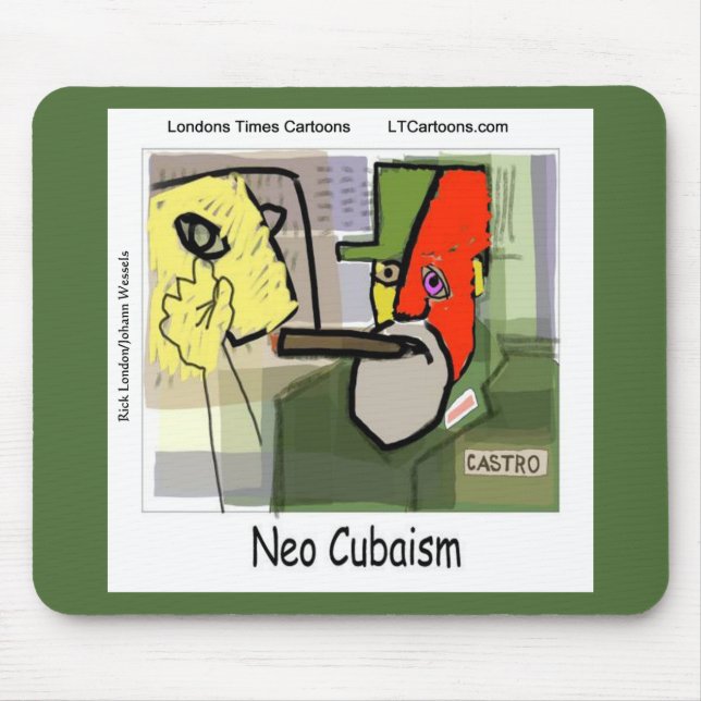 Cubist Castro NeoCubaism Funny Mouse Mat (Front)