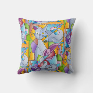 Cubist Cats - The Mininos Cushion
