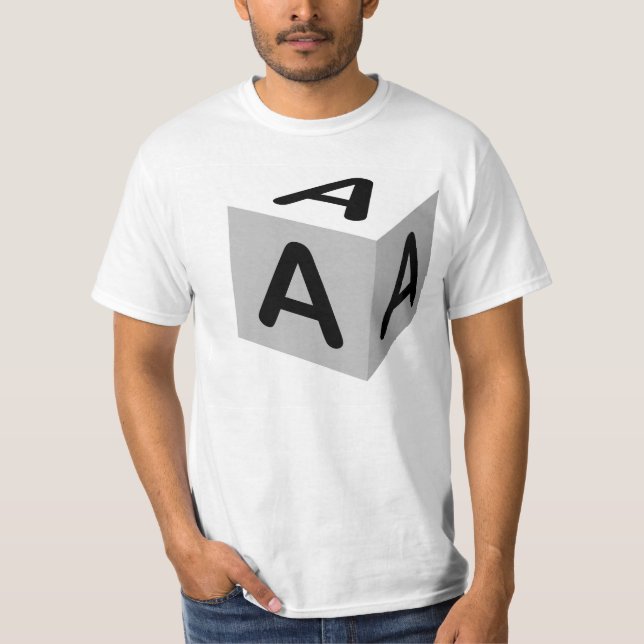"Cubist Charm Tee" T-Shirt (Front)