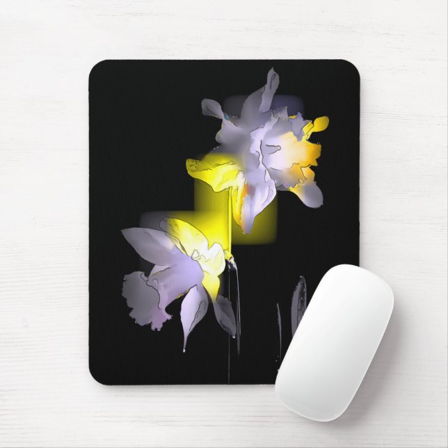 Cubist Daffodils Mouse Mat (With Mouse)