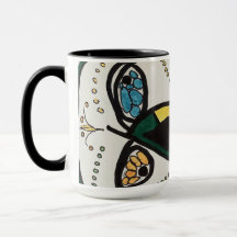 Cubist Day of the Dead Skull Mug