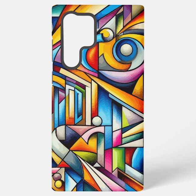 Cubist Dreams Picasso-Inspired Samsung Galaxy S22 Ultra Case (Back)