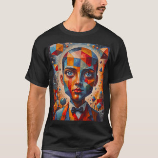 Cubist Dreamscape: A Child's Fragmented Reality T-Shirt